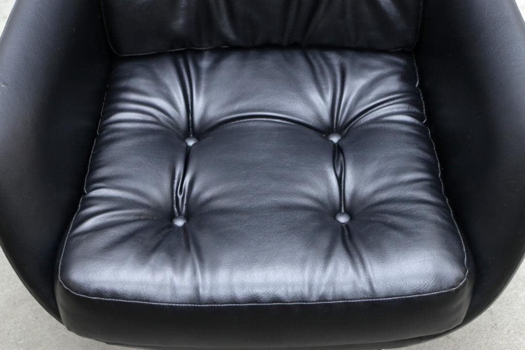 ヴィンテージ ハイバック キャスターチェア 合皮 オフィス 書斎 PC レトロ