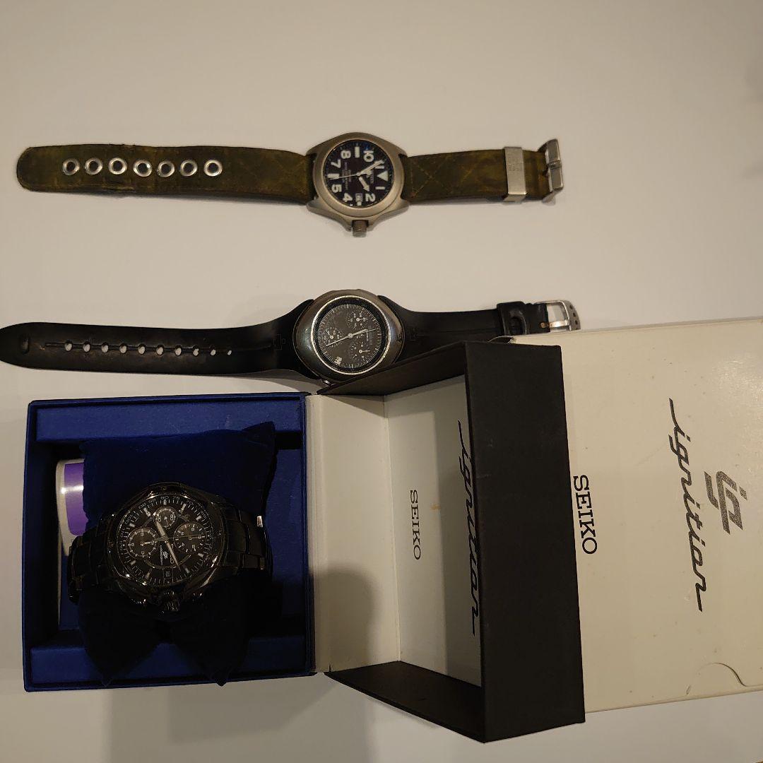 SEIKO クロノグラフ 、シチズン　エコ・ドライブ、タイメックス（ジャンク品）