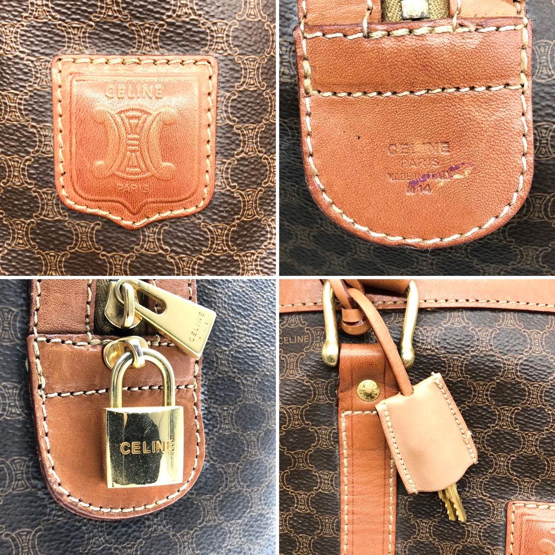 ✨美品✨セリーヌ ボストンバッグ マカダム トリオンフ 南京錠 大容量 PVC