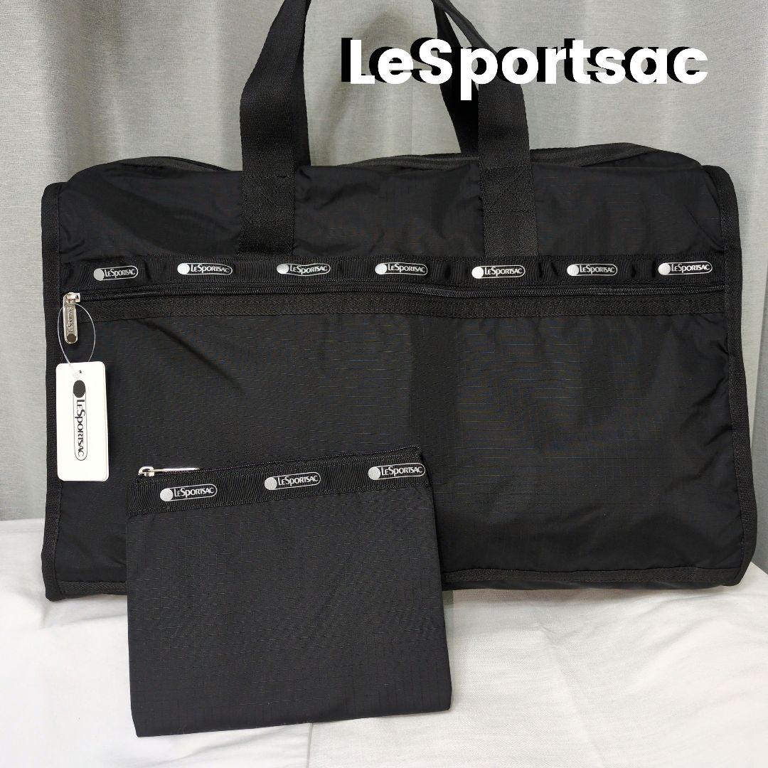 LeSportsac 2WAY ブラック ボストンバッグ レスポートサック
