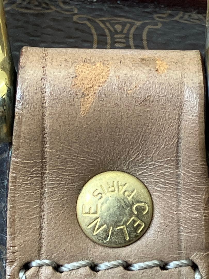 コージー！セリーヌ マカダム ボストンバッグ カデナ＆クロシェット付き