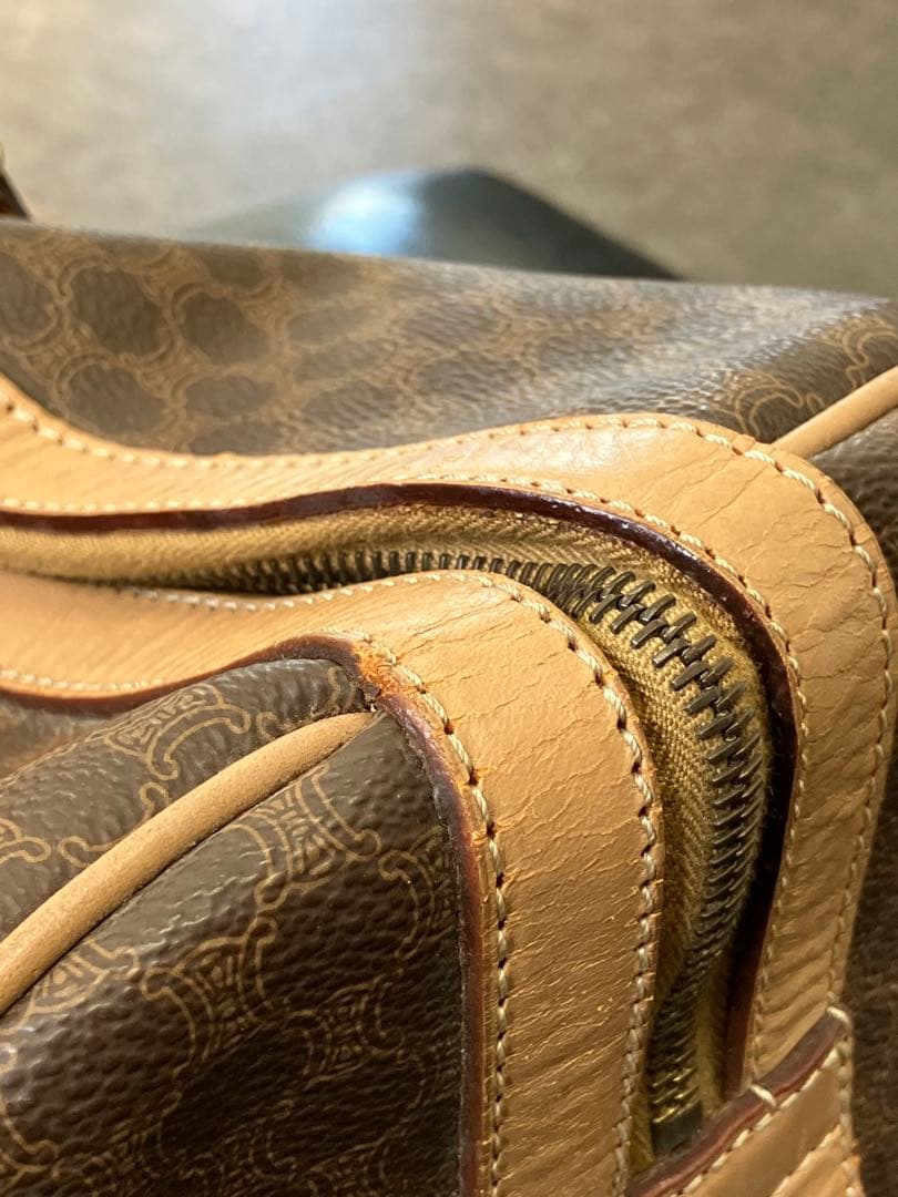 コージー！セリーヌ マカダム ボストンバッグ カデナ＆クロシェット付き