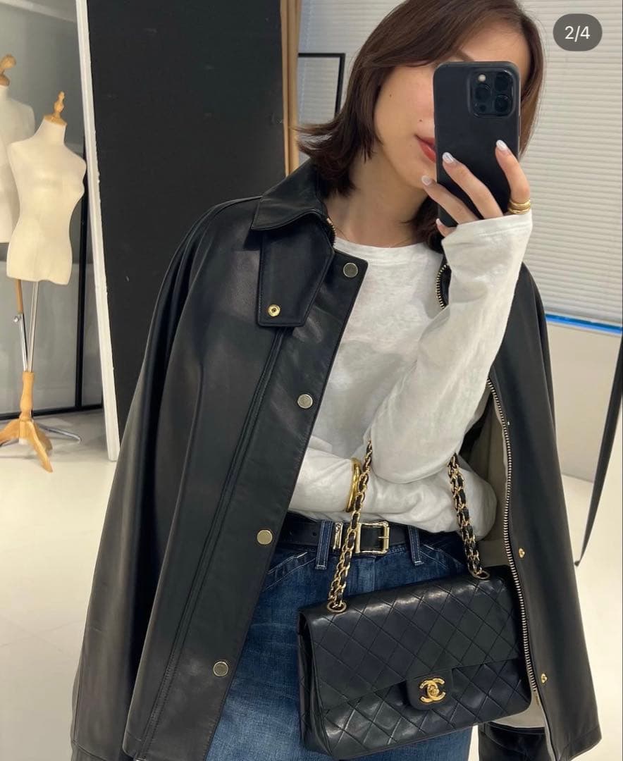 Deuxieme Classe CINQUANTA/チンクアンタ レザーブルゾン