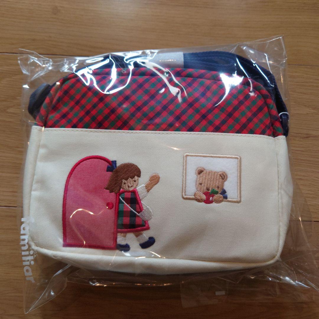 ファミリア　familiar　ショルダーバッグ チェック刺繍　新品未使用
