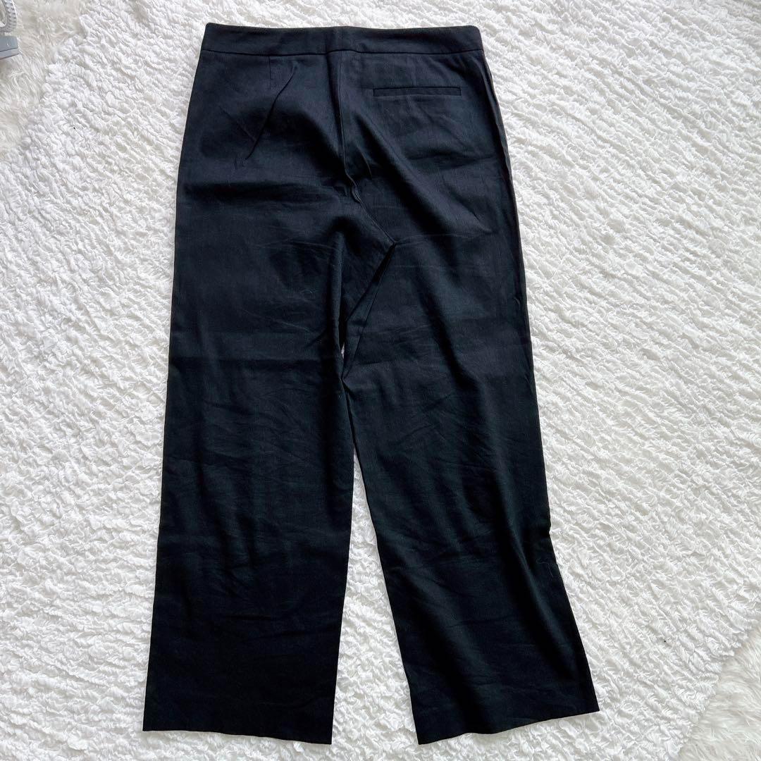 美品♡セオリーリュクス　ノーカラージャケット　ワイドパンツ　スーツ　リネン　黒