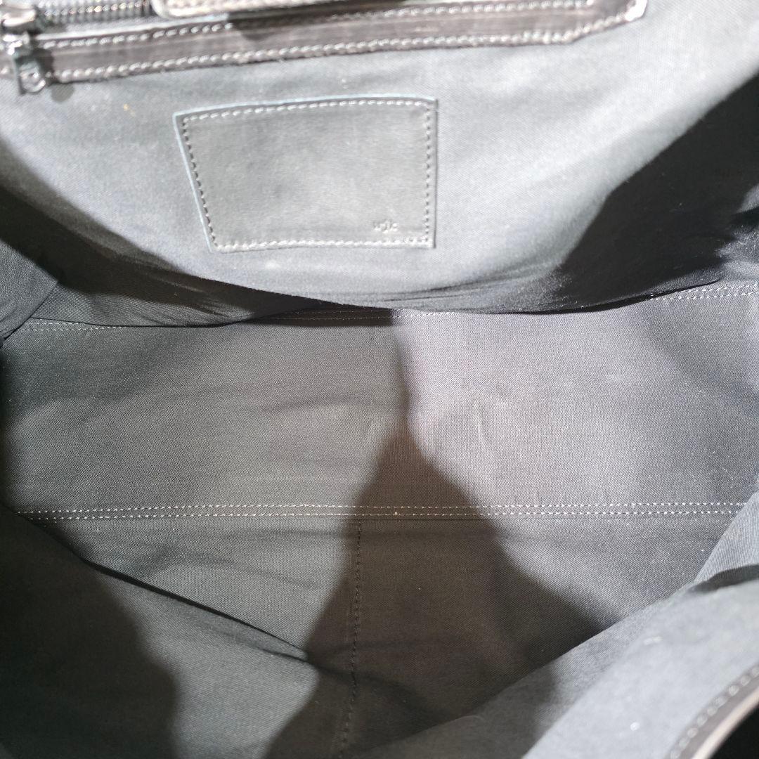 wjk レザー 大容量 軽量 トートバッグ 黒 ブラック