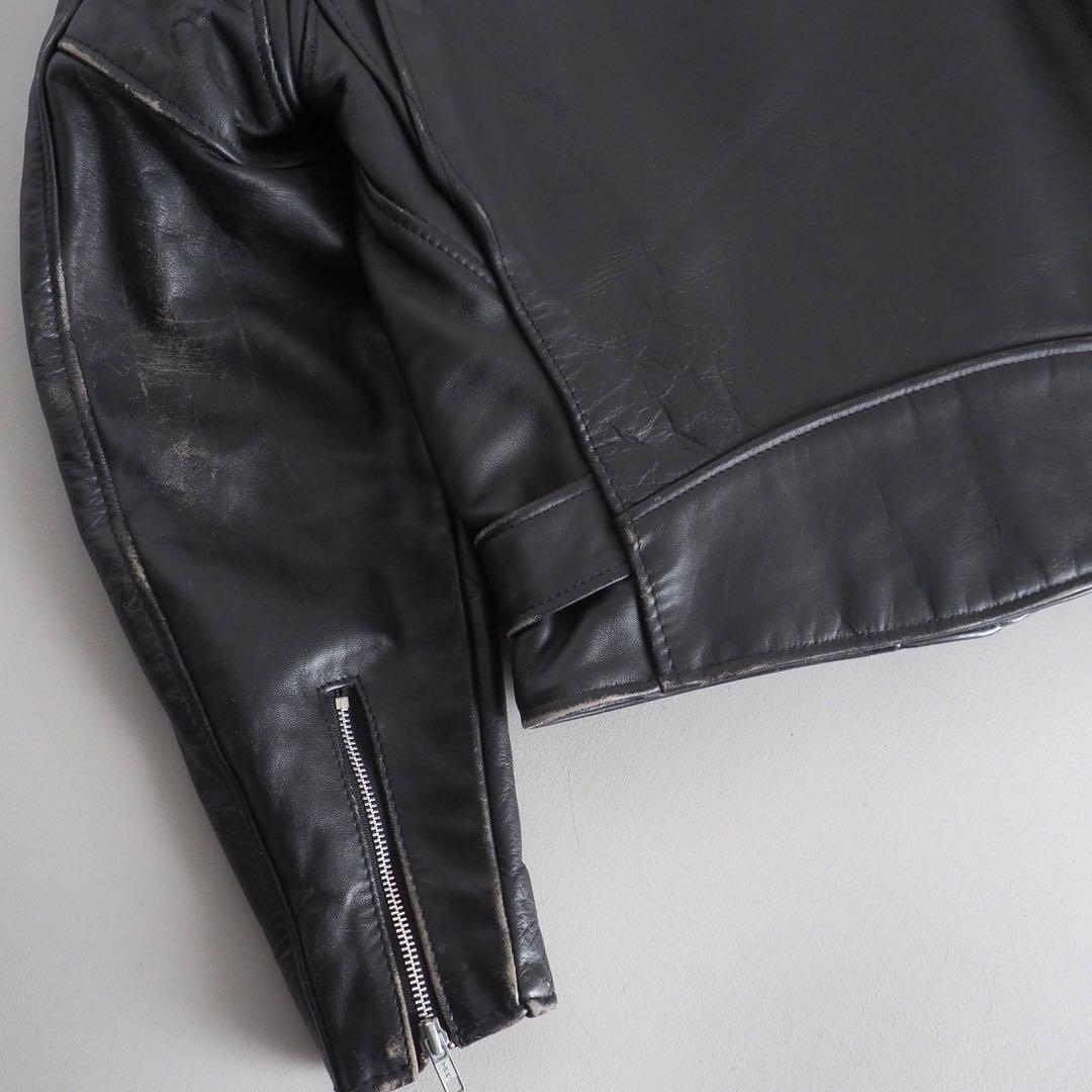 Schott　618　size38　ダブルライダース　レザージャケット　ブラック