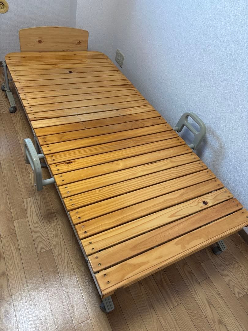 折りたたみベッド シングル ナチュラルウッド