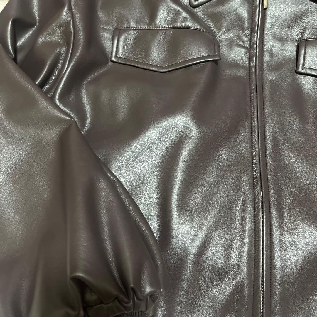 united arrows レザーライクブルゾン　38
