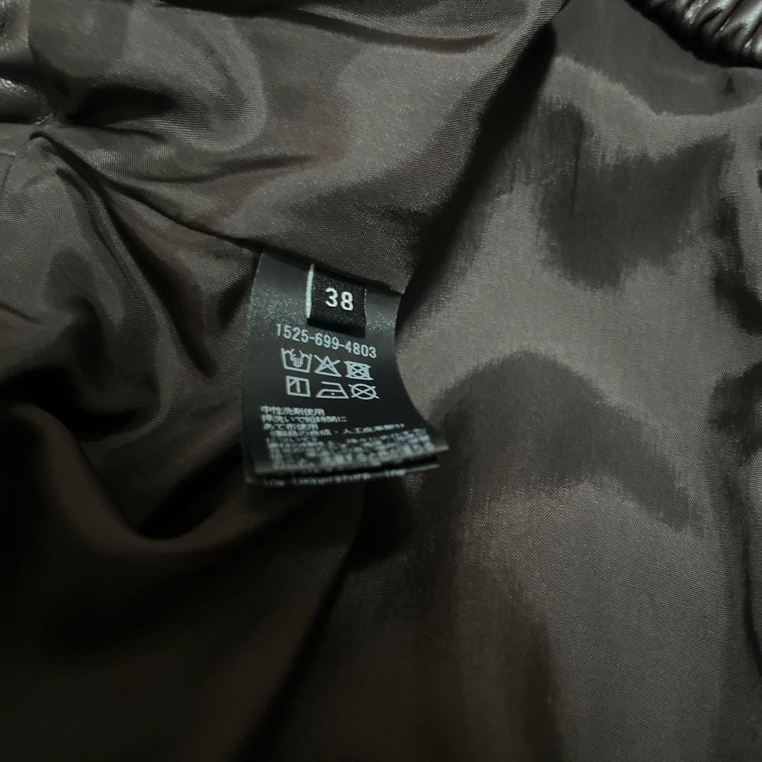 united arrows レザーライクブルゾン　38