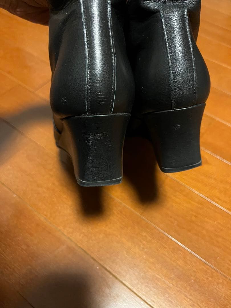 リミフゥ LIMI feu レザーショートブーツ 靴ブーティー