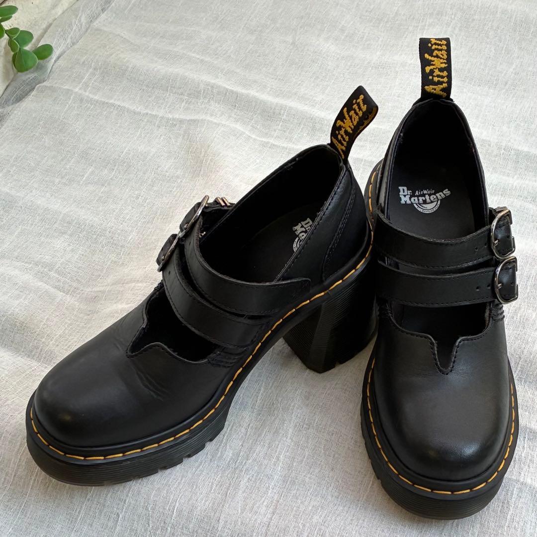 【美品】ドクターマーチン メリージェーンシューズ チャンキーヒール UK4 黒