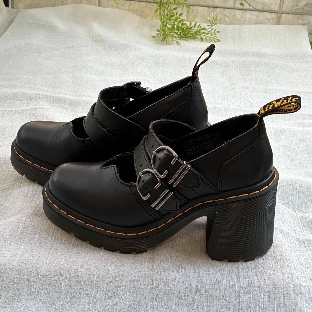 【美品】ドクターマーチン メリージェーンシューズ チャンキーヒール UK4 黒