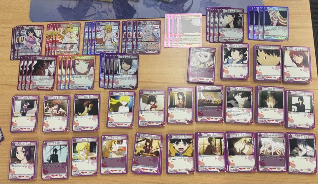 ユニアリ 物語シリーズ 紫SR以下4コン