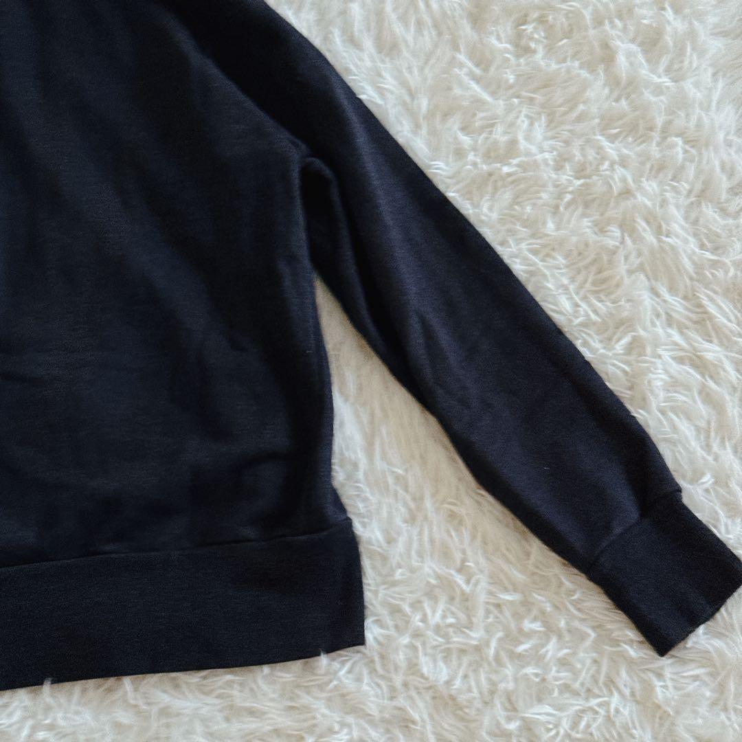 フレッドペリー フルジップパーカー 胸元ロゴ刺繍入り メンズLサイズ ネイビー