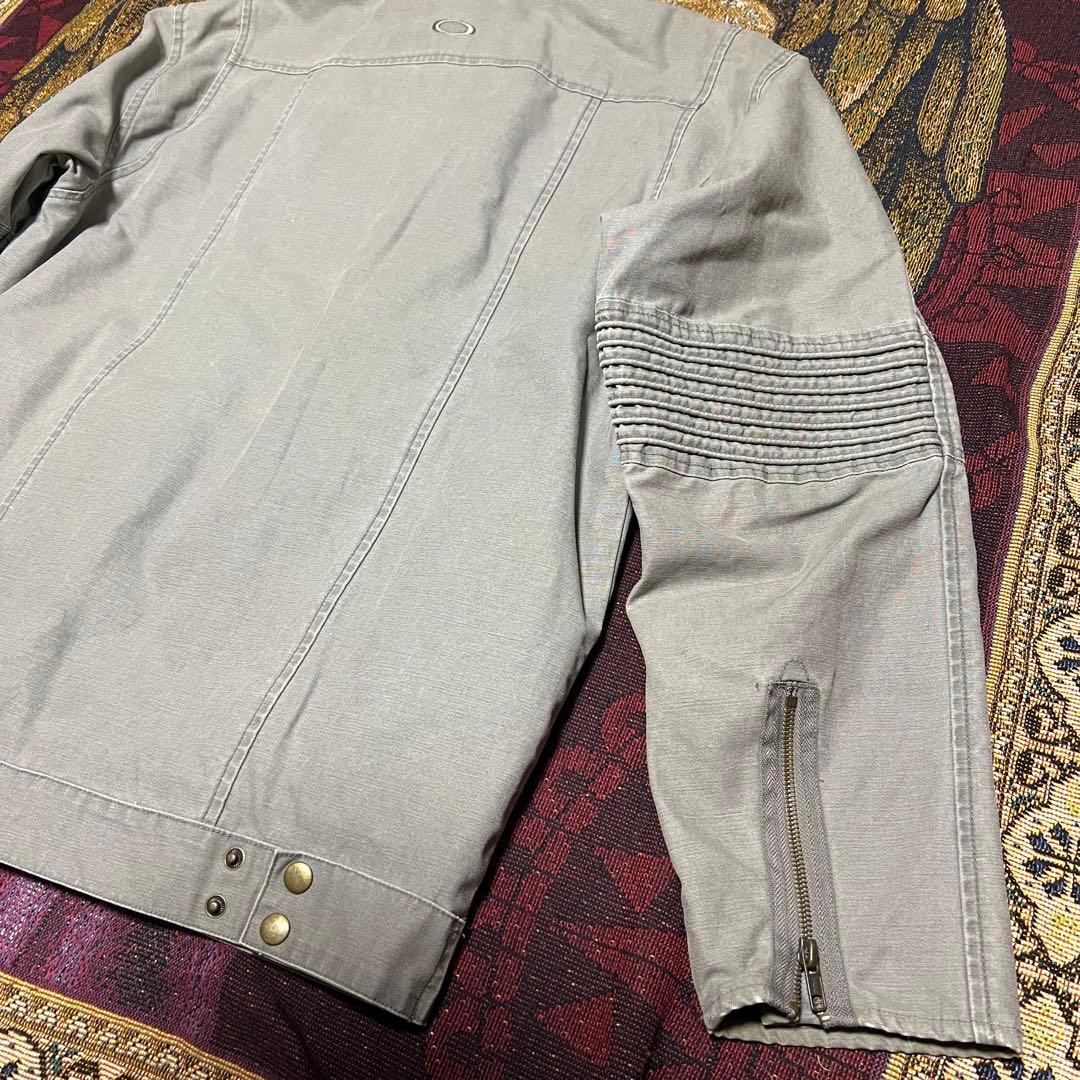 【即購入可】90s赤タグオークリーコットンシングルライダースダック地ギミック多数