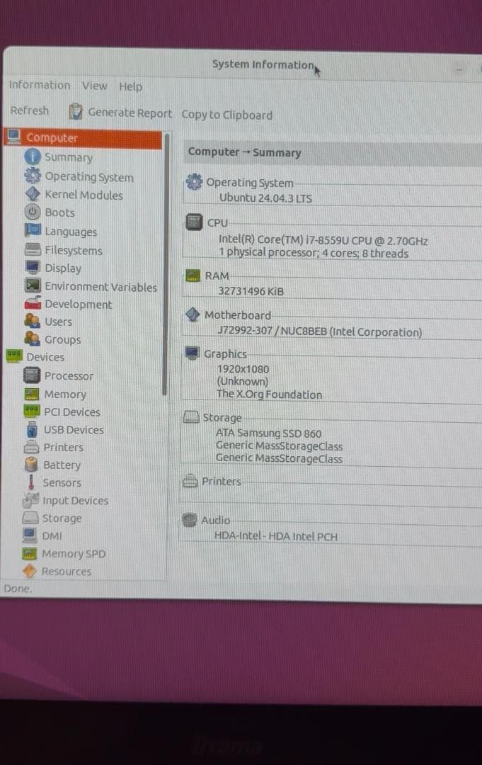 Intel NUC8i7BEH メモリ32GB
