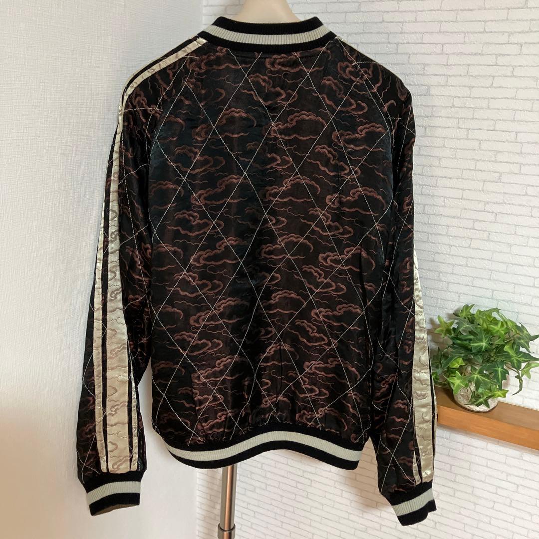 龍桜　スカジャン　リバーシブル　レーヨン　ジャガード織り　龍　竜　雲