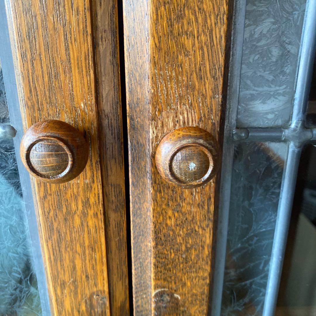 英国アンティーク調　木製ブックシェルフ/本棚/食器棚/飾り棚/収納ラック