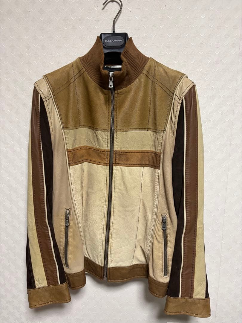 シ*ー様 ドルチェ&ガッバーナ ドルガバ レザーブルゾン サイズ48相当 50サ