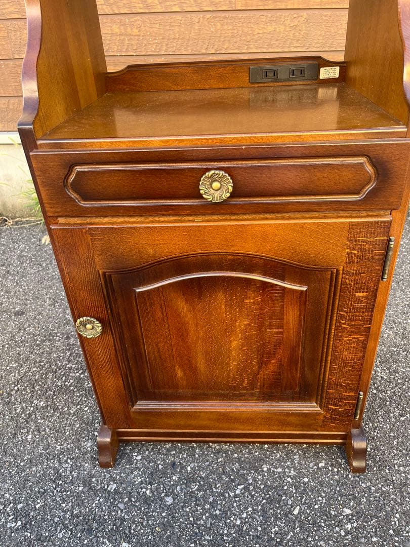 ✿Karimoku✿カリモク コロニアル 花台 収納棚 レトロモダン家具