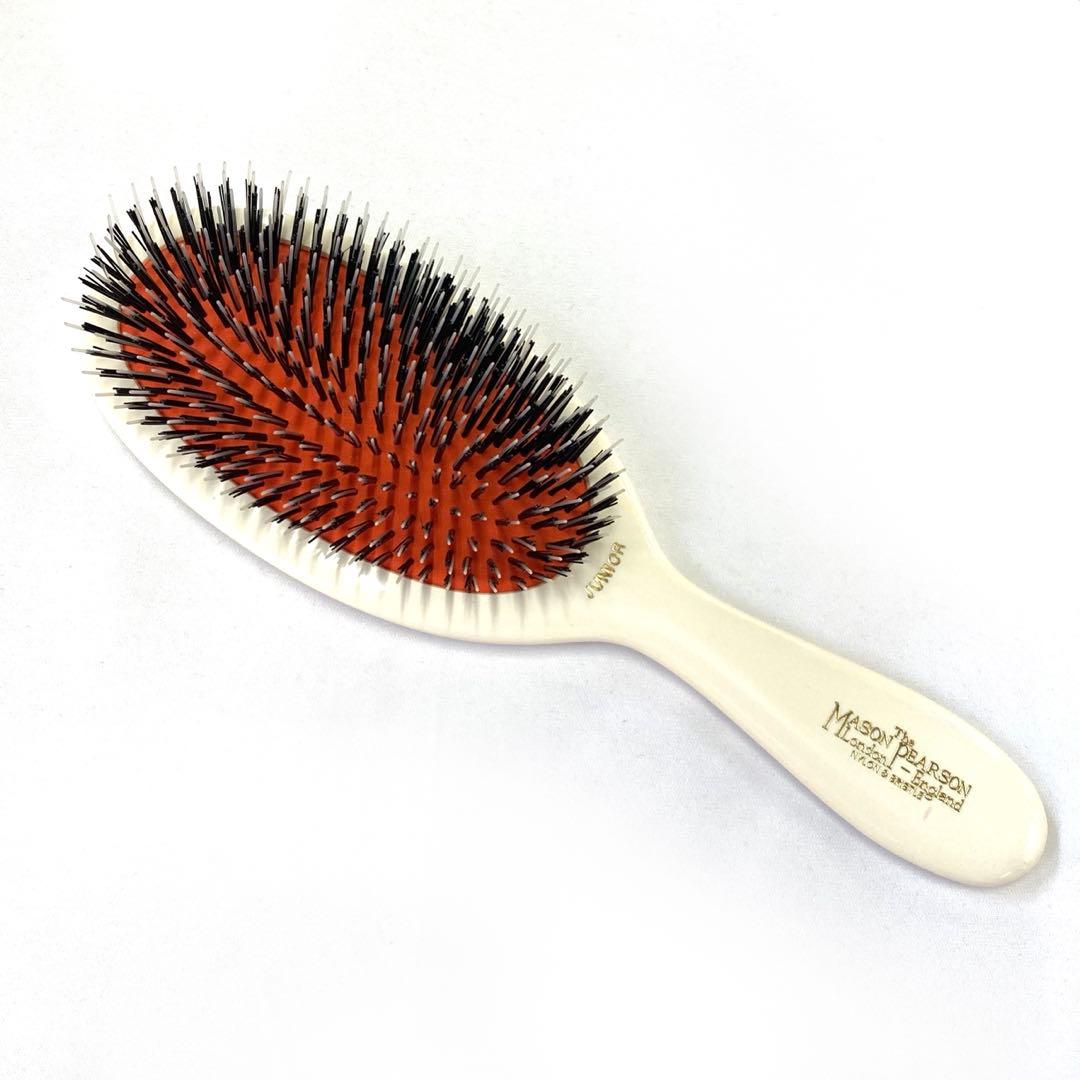 未使用 メイソンピアソン ジュニアミックス ヘアブラシ アイボリー 猪毛ナイロン