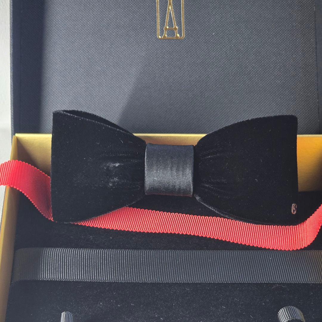ALEXANDRE DE PARIS　かわいいリボンバレッタ　ブラック