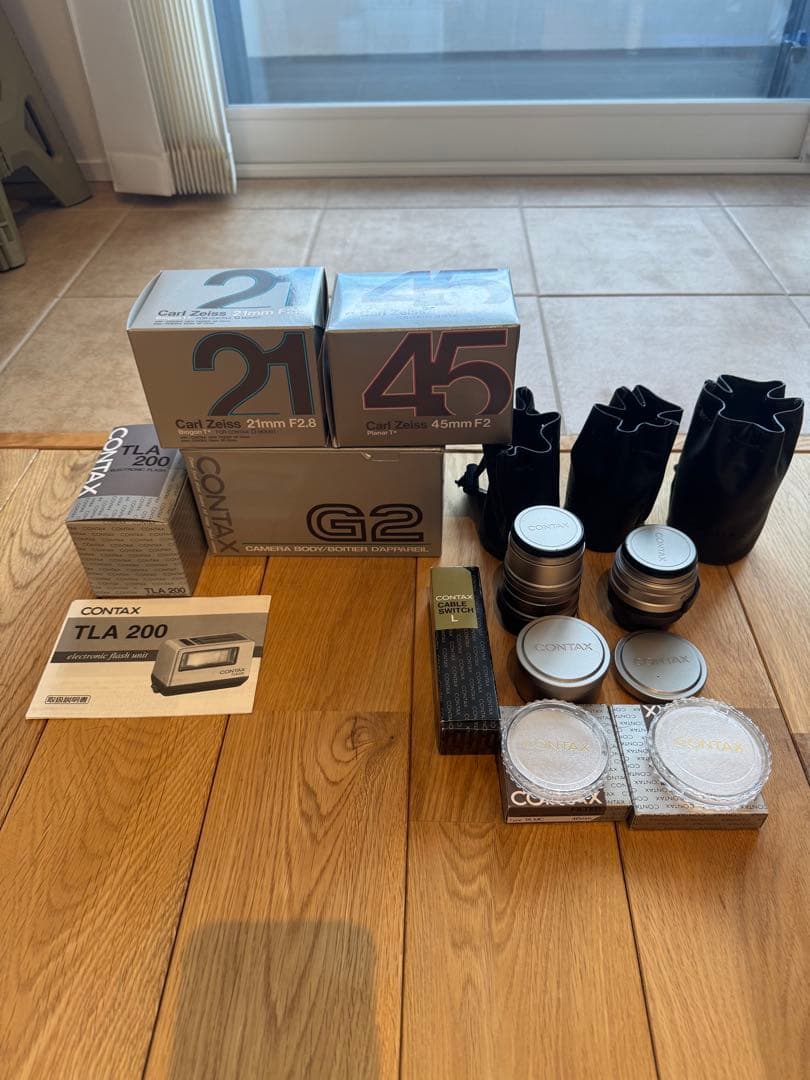 CONTAX G2 AFレンジファインダーカメラ レンズ4本、ストロボ、レリーズ