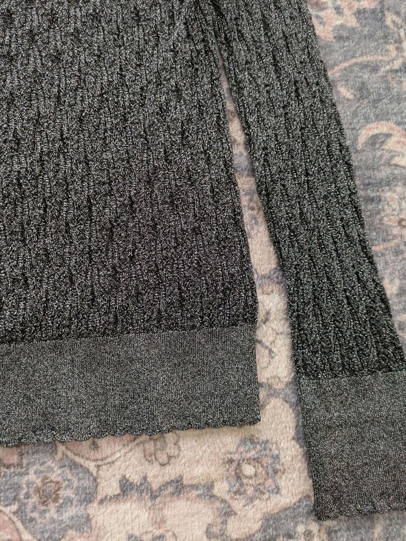 今季完売*セオリーリュクス 洗えるラメニット グレー 38