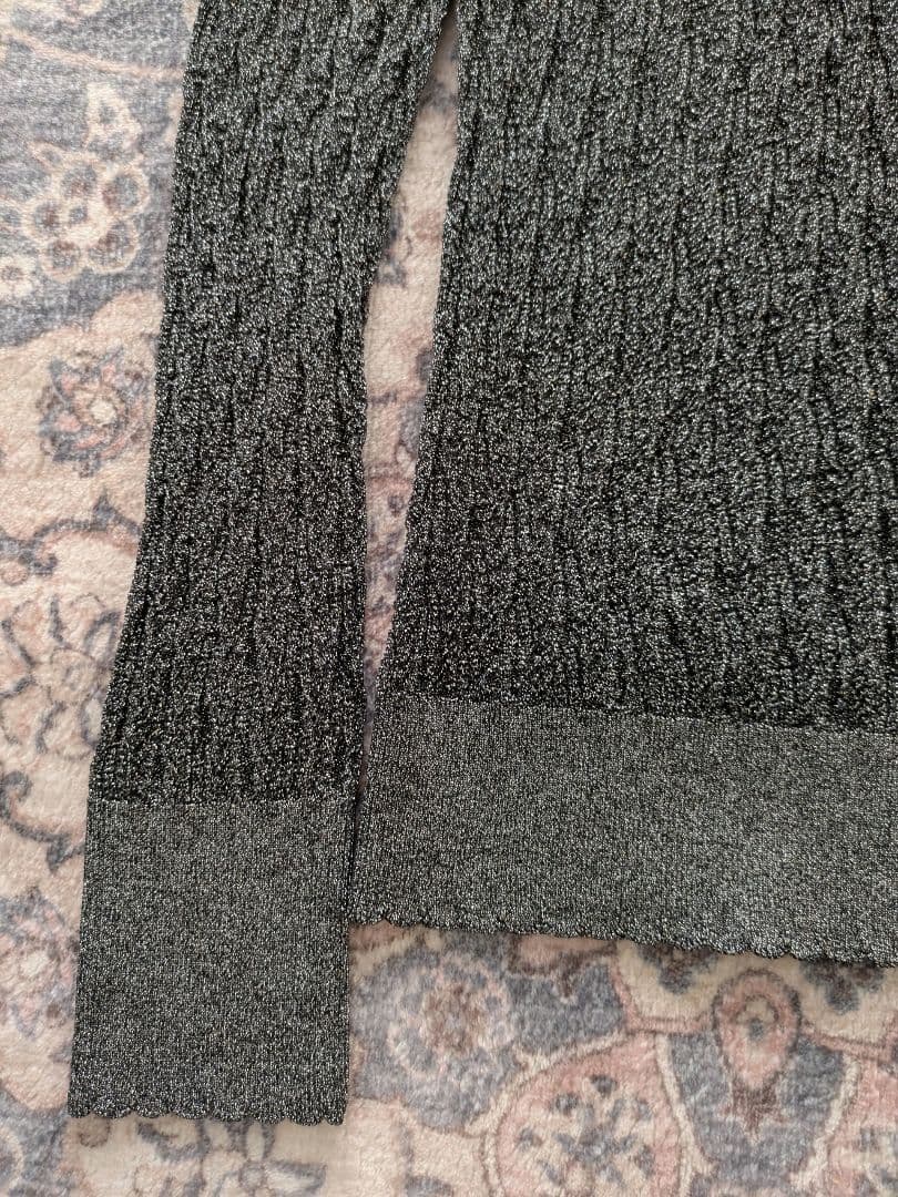 今季完売*セオリーリュクス 洗えるラメニット グレー 38