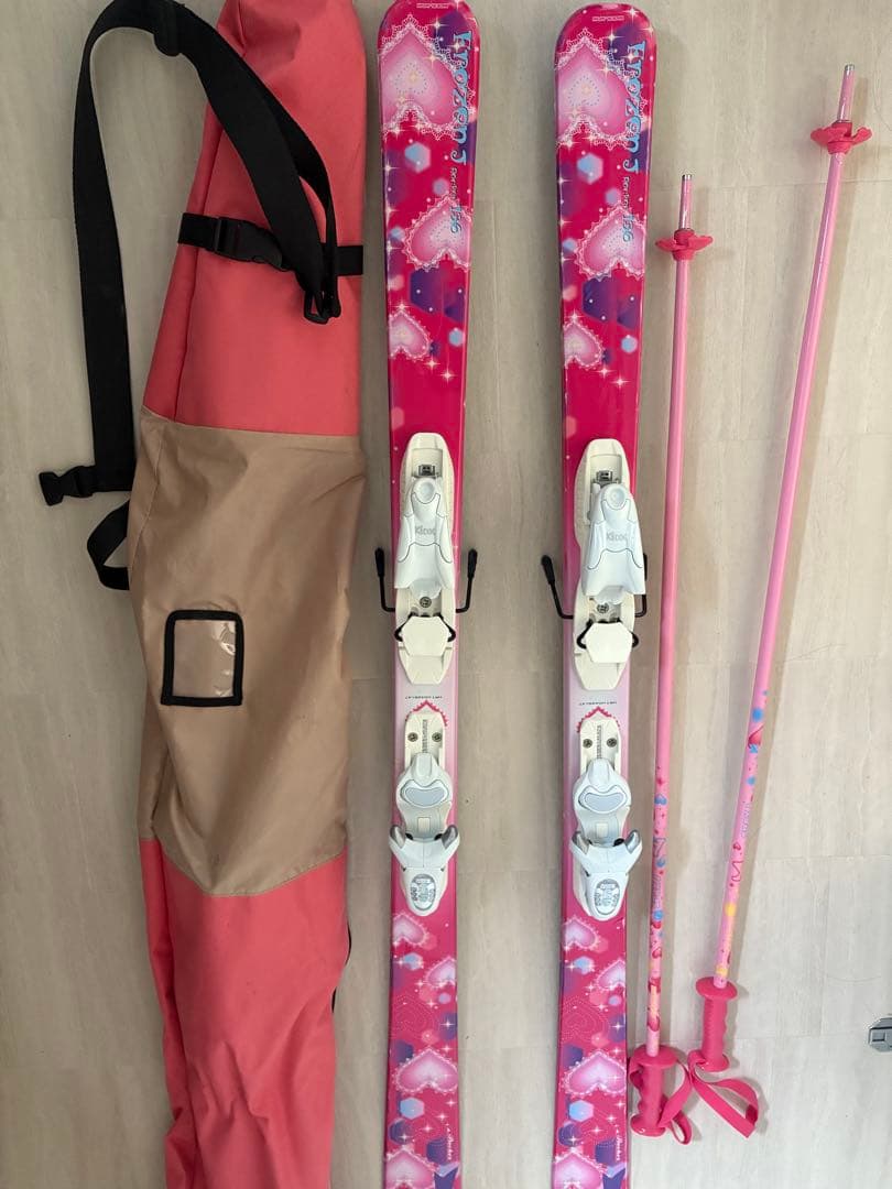 フ*ワ様 子ども用ピンクスキーセット135センチ