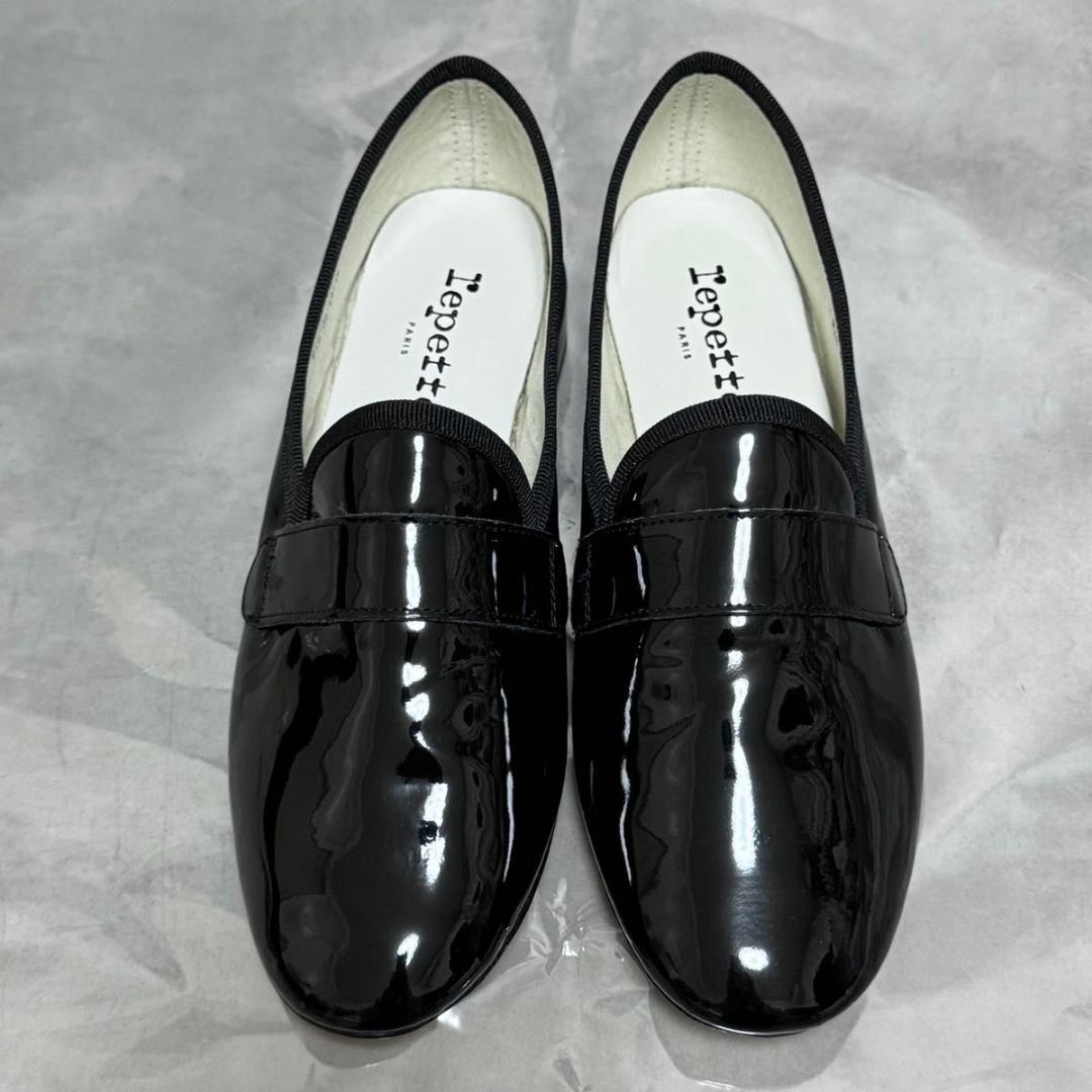 極美品 レペット マイケル ローファー エナメル 黒 36.5 23 フラット
