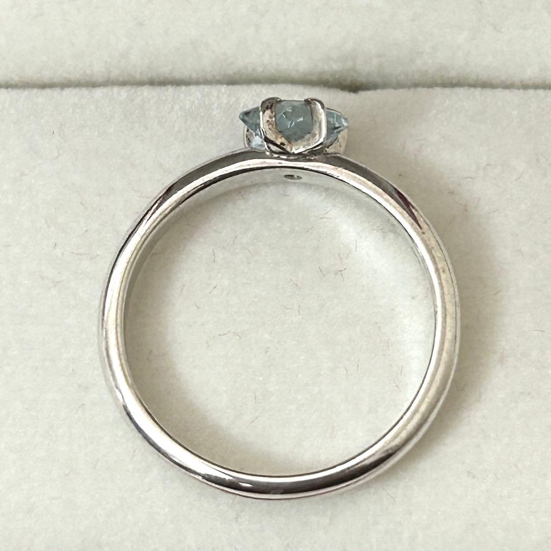 スタージュエリー　シルバー925 アクアマリン　リング　13号