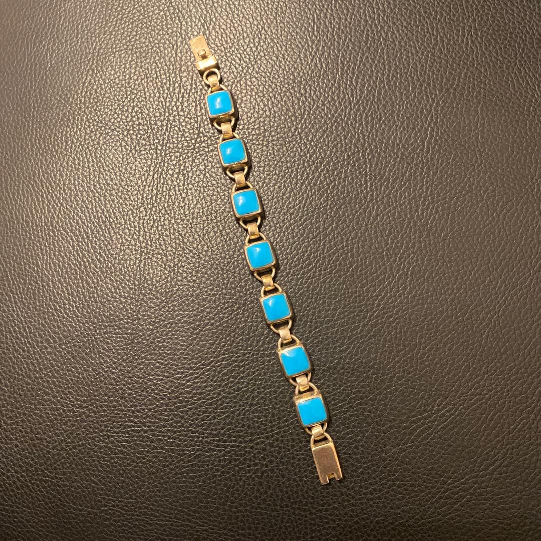ヴィンテージ　インディアン　ターコイズ　シルバー　925 ブレスレット