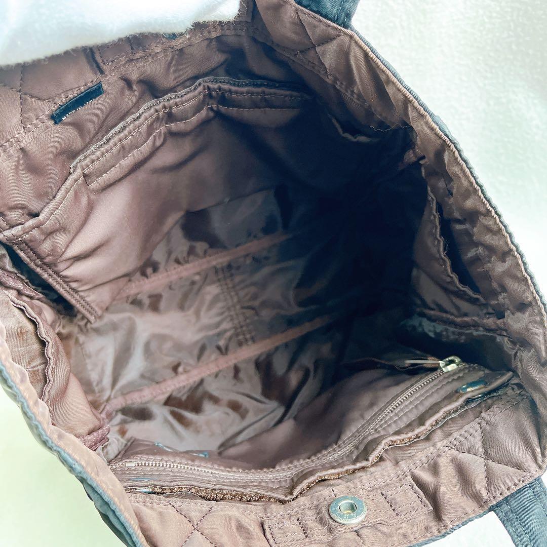 ポーター CREAM トートバッグ ポーチ付 黒 ナイロン ハンド ナイロン