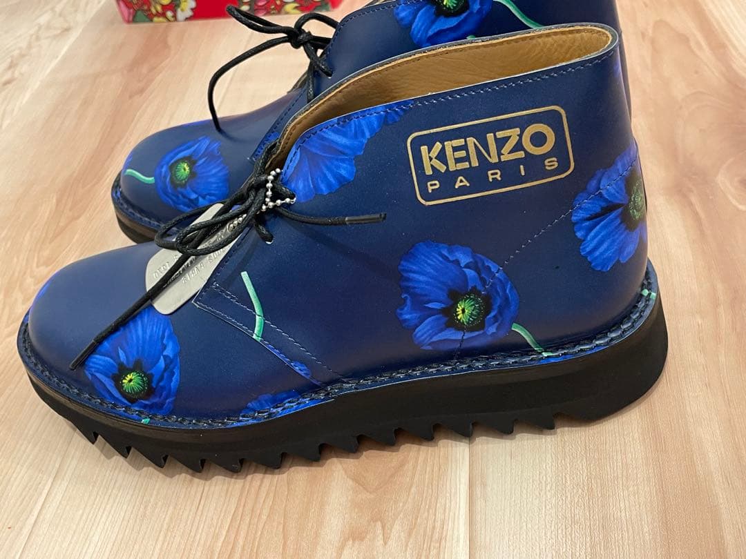 KENZO 花柄 レースアップブーツ サイズ38