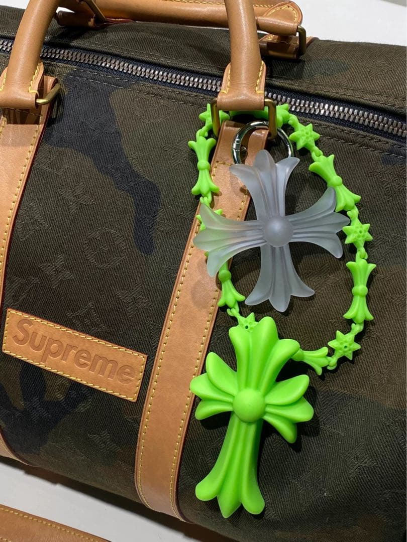 バカデカFAKE HEARTSクロスクリア！十字架 ネックレス　クロムハーツ