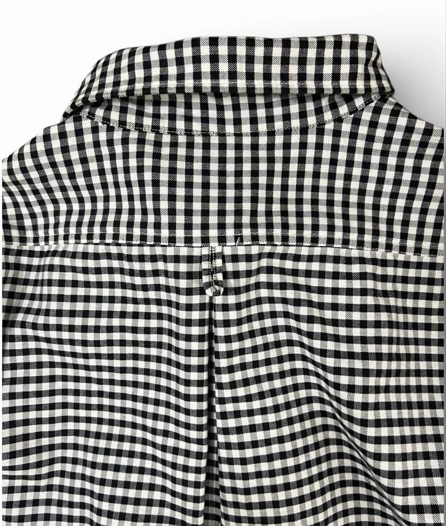 専用です極美品✨DANTONギンガムチェック プルオーバーシャツ 丸襟 長袖34