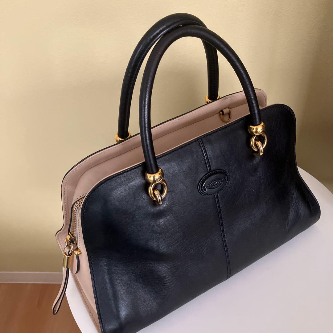TOD’S セラ ラージ バイカラー バック&ショルダーバック