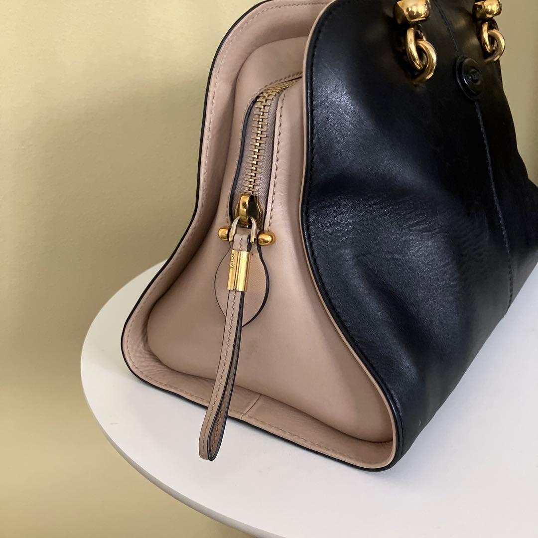 TOD’S セラ ラージ バイカラー バック&ショルダーバック