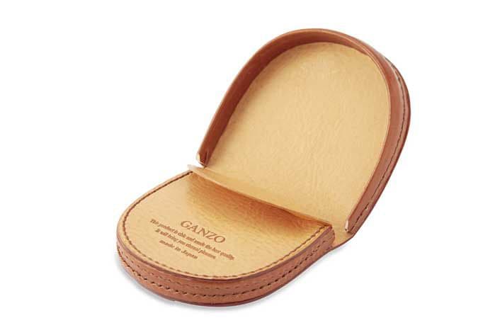 GANZO THIN BRIDLE 馬蹄小銭入れ navy wildswans