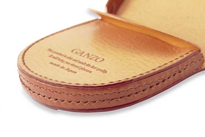 GANZO THIN BRIDLE 馬蹄小銭入れ navy wildswans