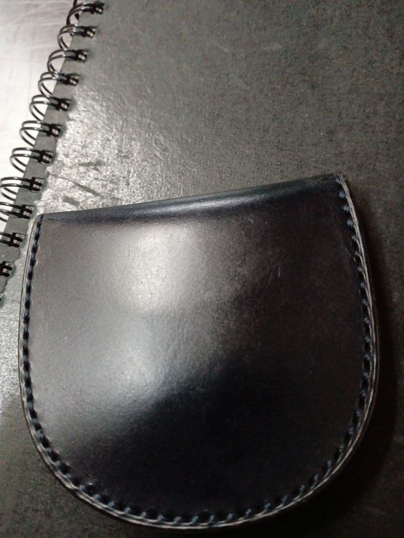 GANZO THIN BRIDLE 馬蹄小銭入れ navy wildswans