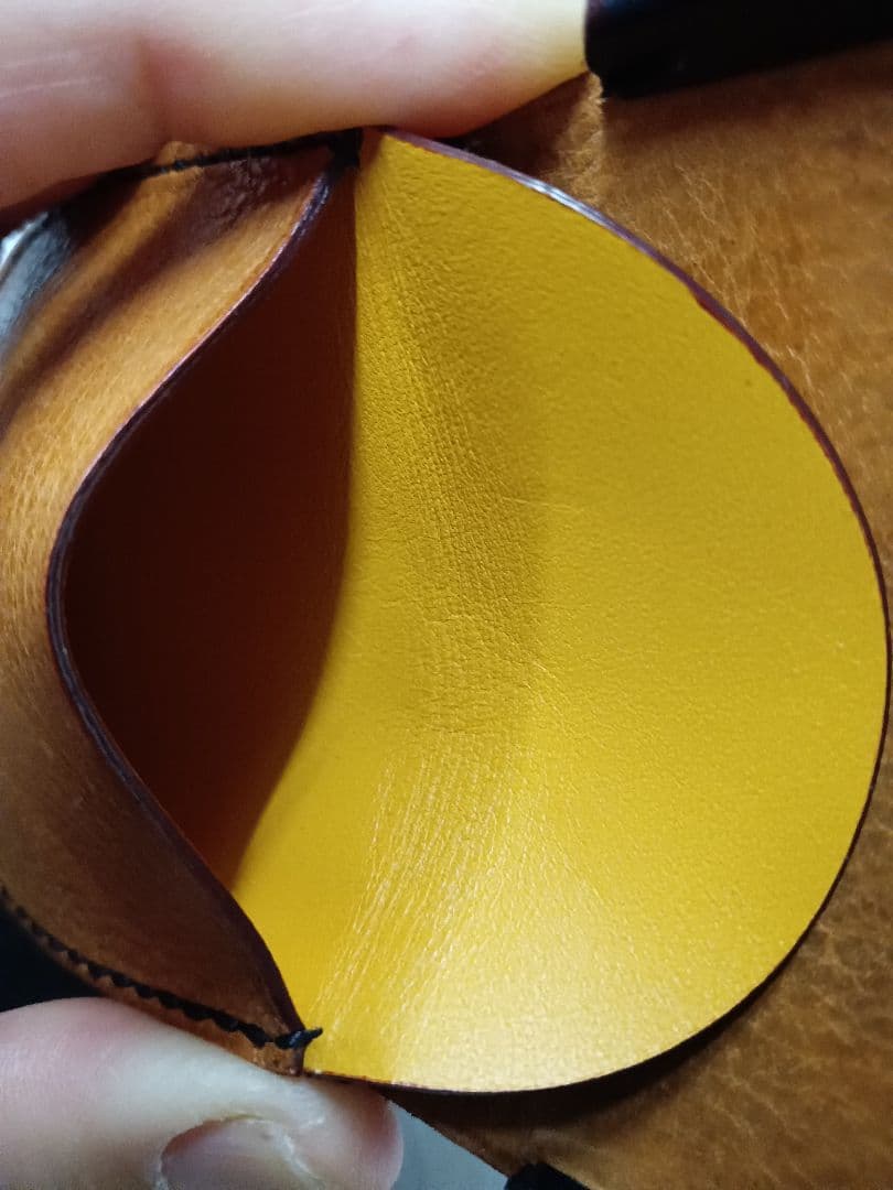 GANZO THIN BRIDLE 馬蹄小銭入れ navy wildswans