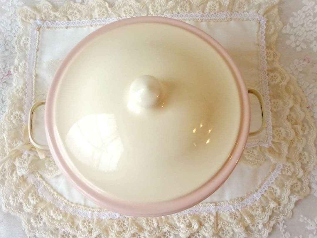 イマン　ダイアナローズ　アンティークキャセロール　マニーローズ