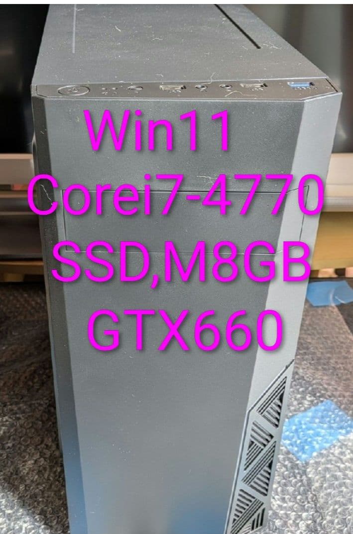 №118、外見新品、Win11、i7_4770、GTX660、M8GB、SSD