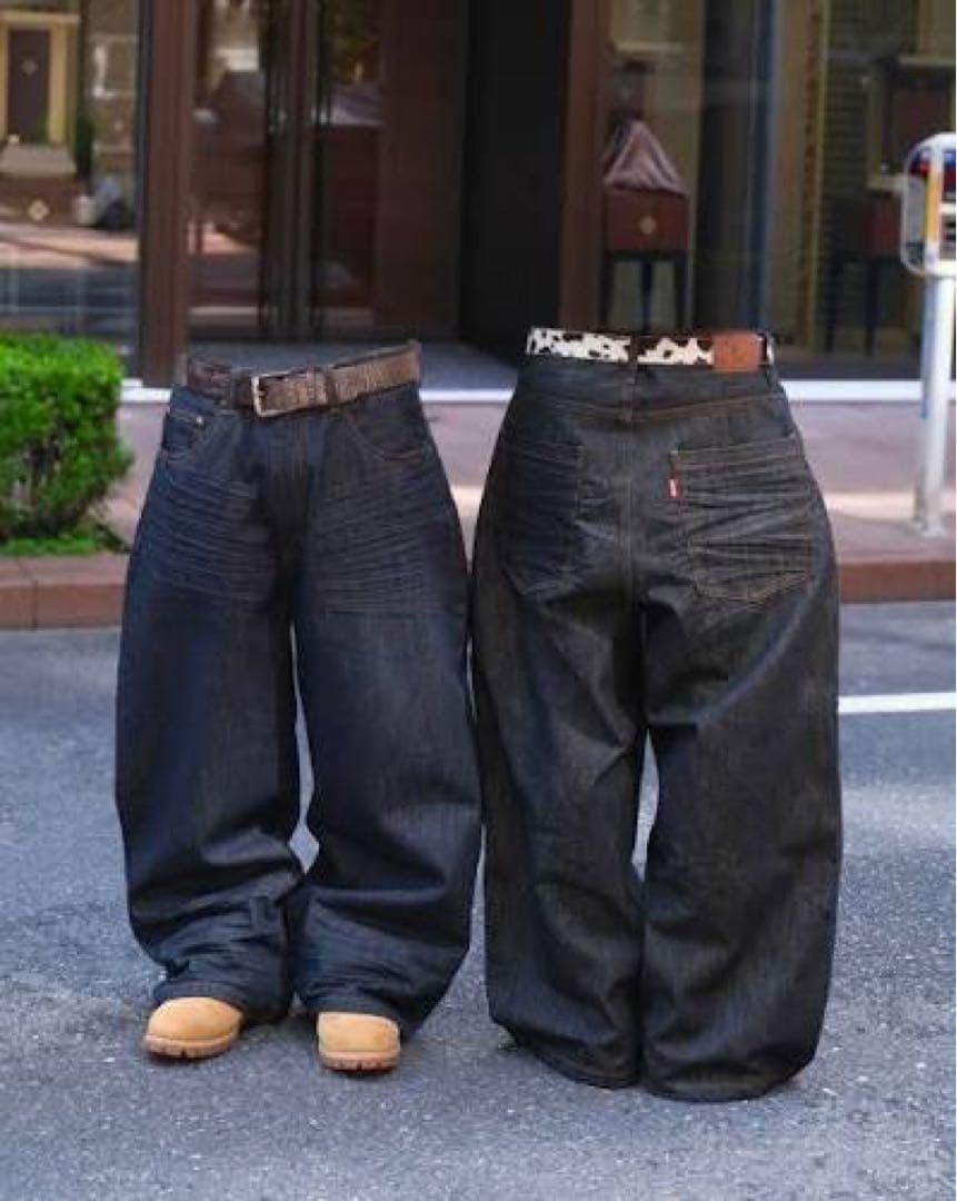 BELVET リジッドデニム ブラック Mサイズ