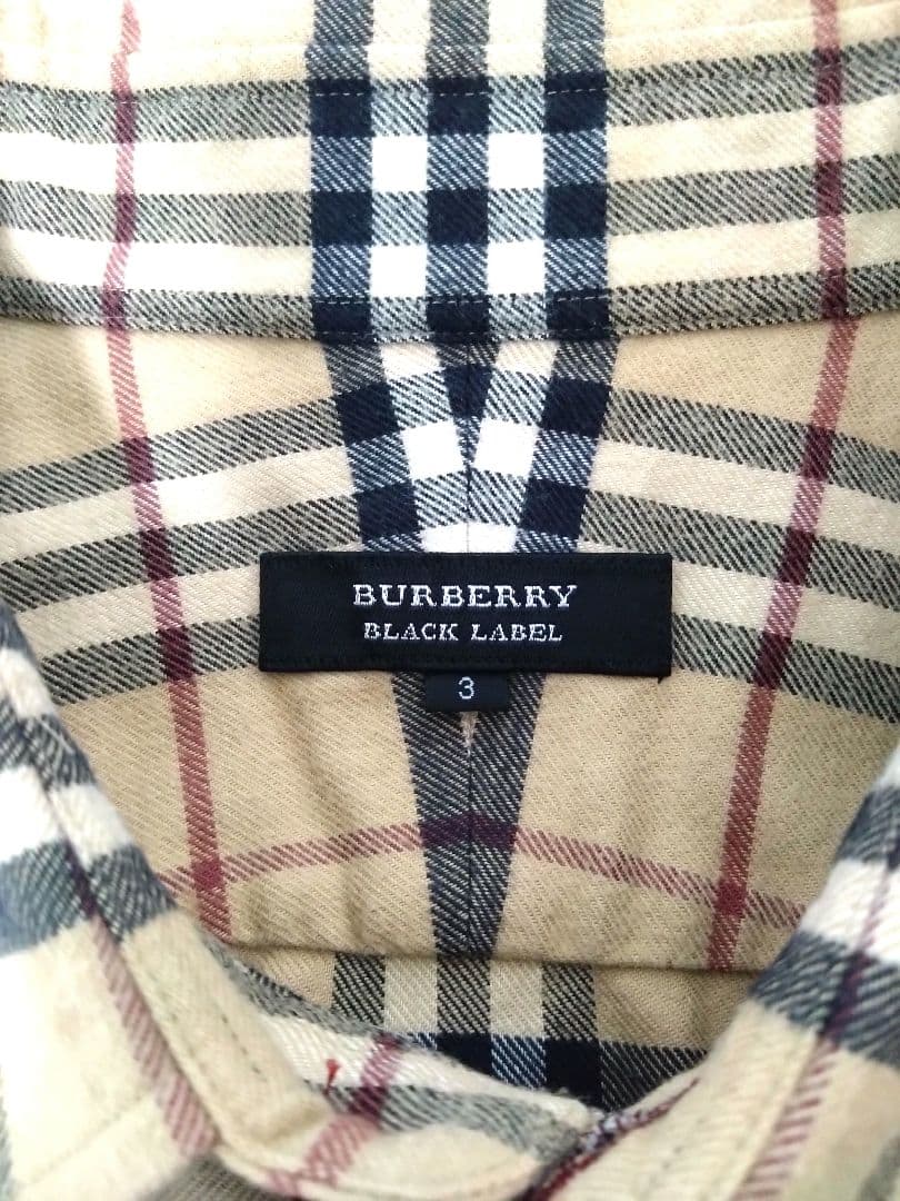 BURBERRY バーバリー BLACK LABEL チェック柄シャツ サイズ3