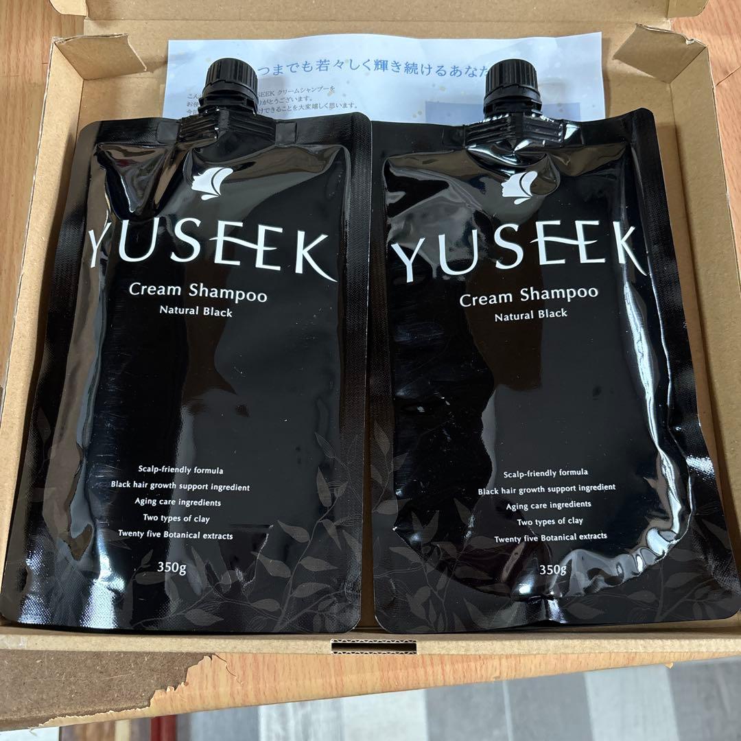 YUSEEK クリームシャンプーNatural Black 350g x 2