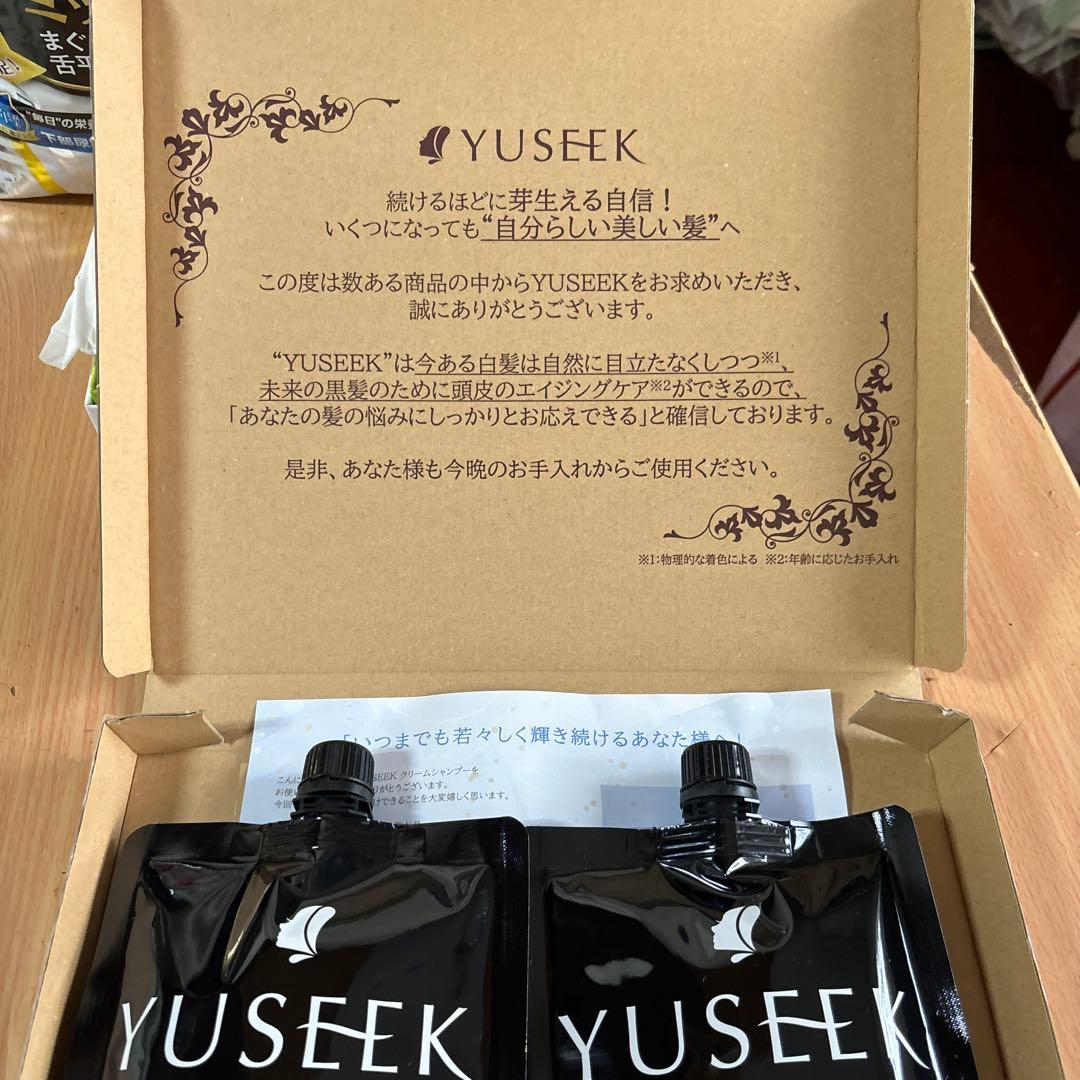 YUSEEK クリームシャンプーNatural Black 350g x 2